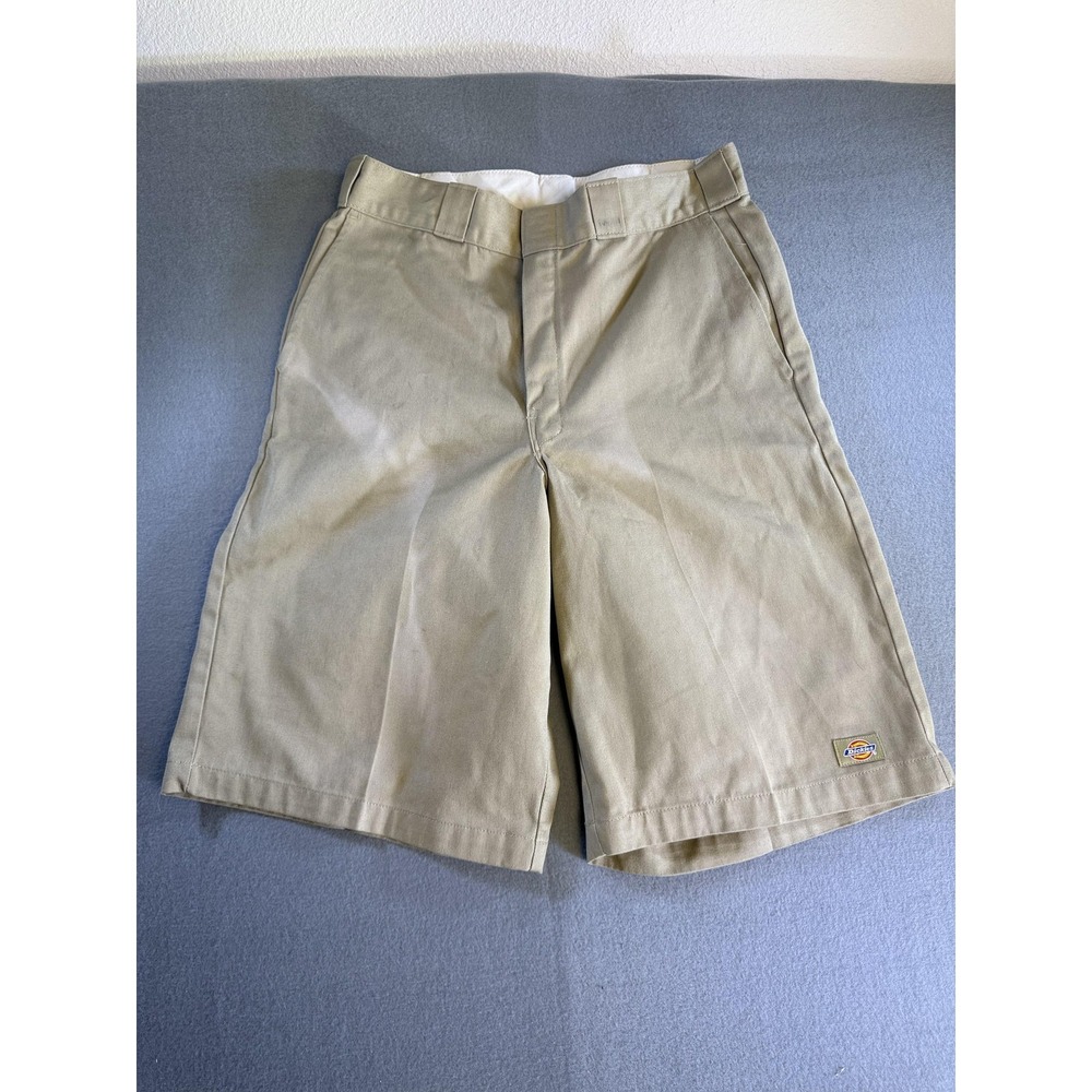 Dickies Shorts Mens 30 Beige Chino Cotton Blend Relaxed Fit Workwear Casual